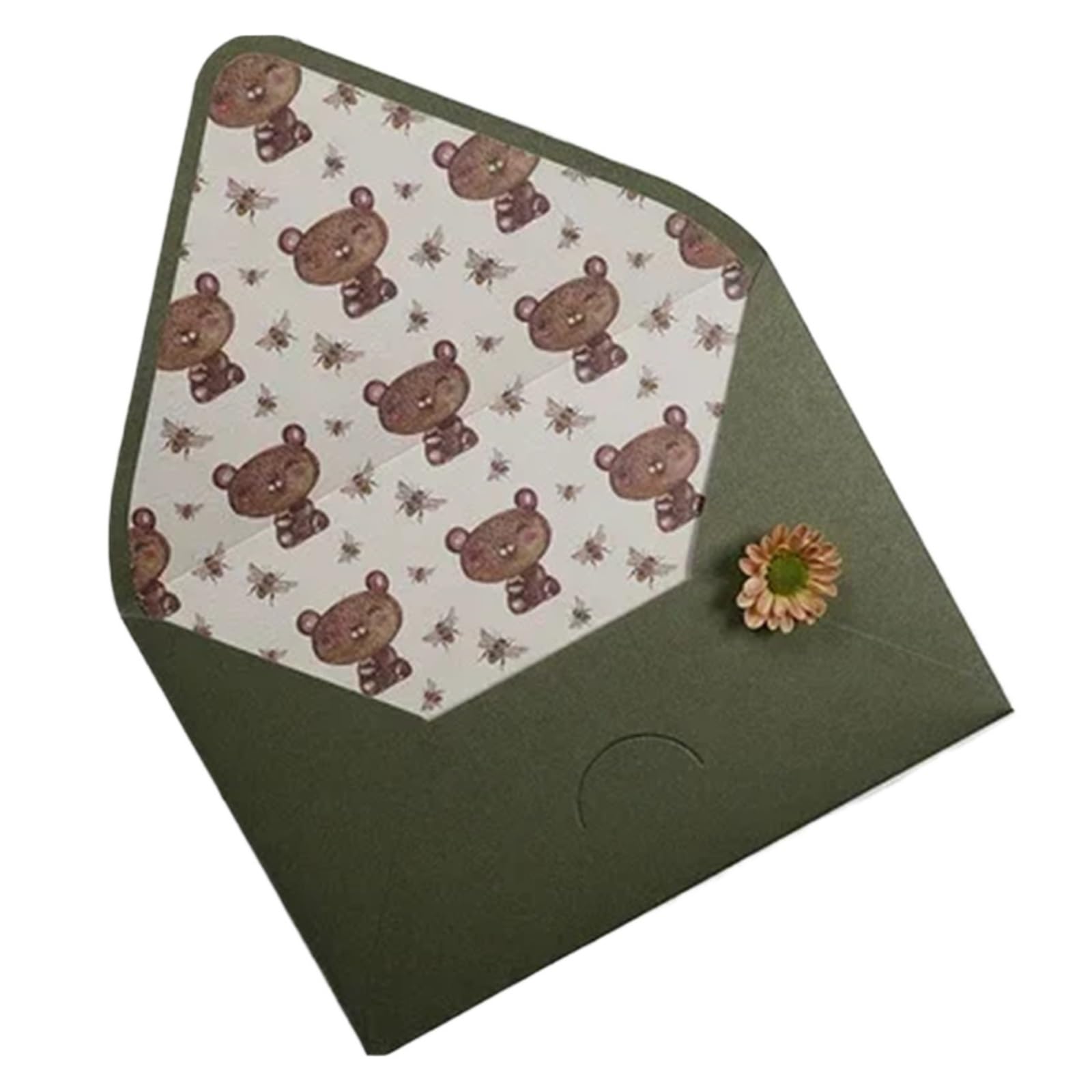Zaproszenia ślubne, Wedding Invitation Envelopes Avocado Green 160x113.0 mm Pack Of 10 Pcs(Style1)