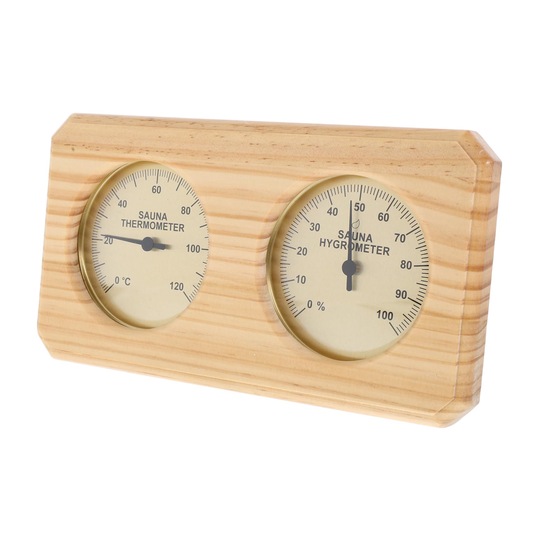 HOMSFOU Holz Sauna Thermometer Hygrometer Präzise Temperatur Und Feuchtigkeitsmessung Für Sauna Und Dampfbad Wandmontage Modernes Design Für Entspannende Wellness-erlebnisse