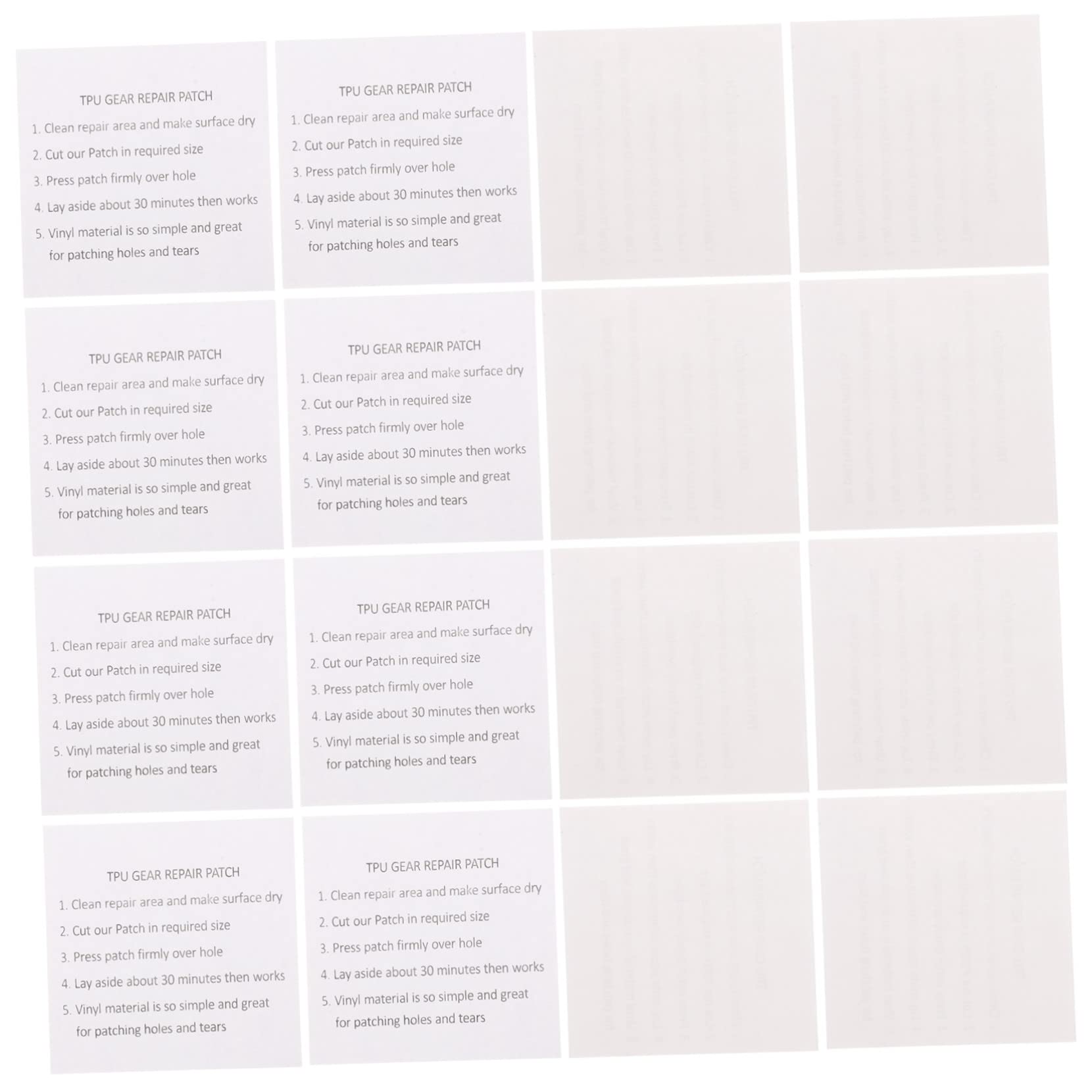 Uonlytech 100stücke Tpu Reparaturpatches Transparent Selbstklebend Flicken Von Zelten Luftmatratzen Regenjacken Und Praktisch Für Kleine