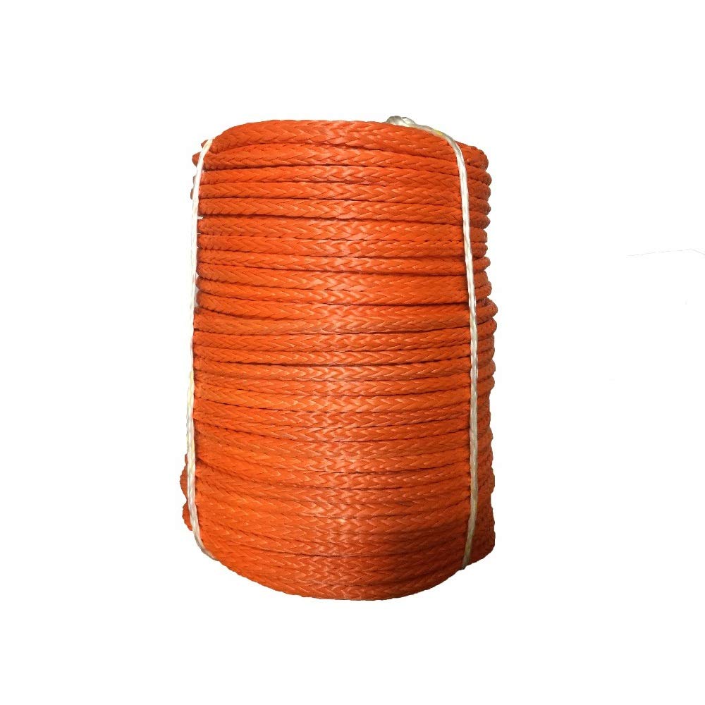 Winch Rope, 14mm X 50meters Synthetic Winch Rope Towing(Rosso)