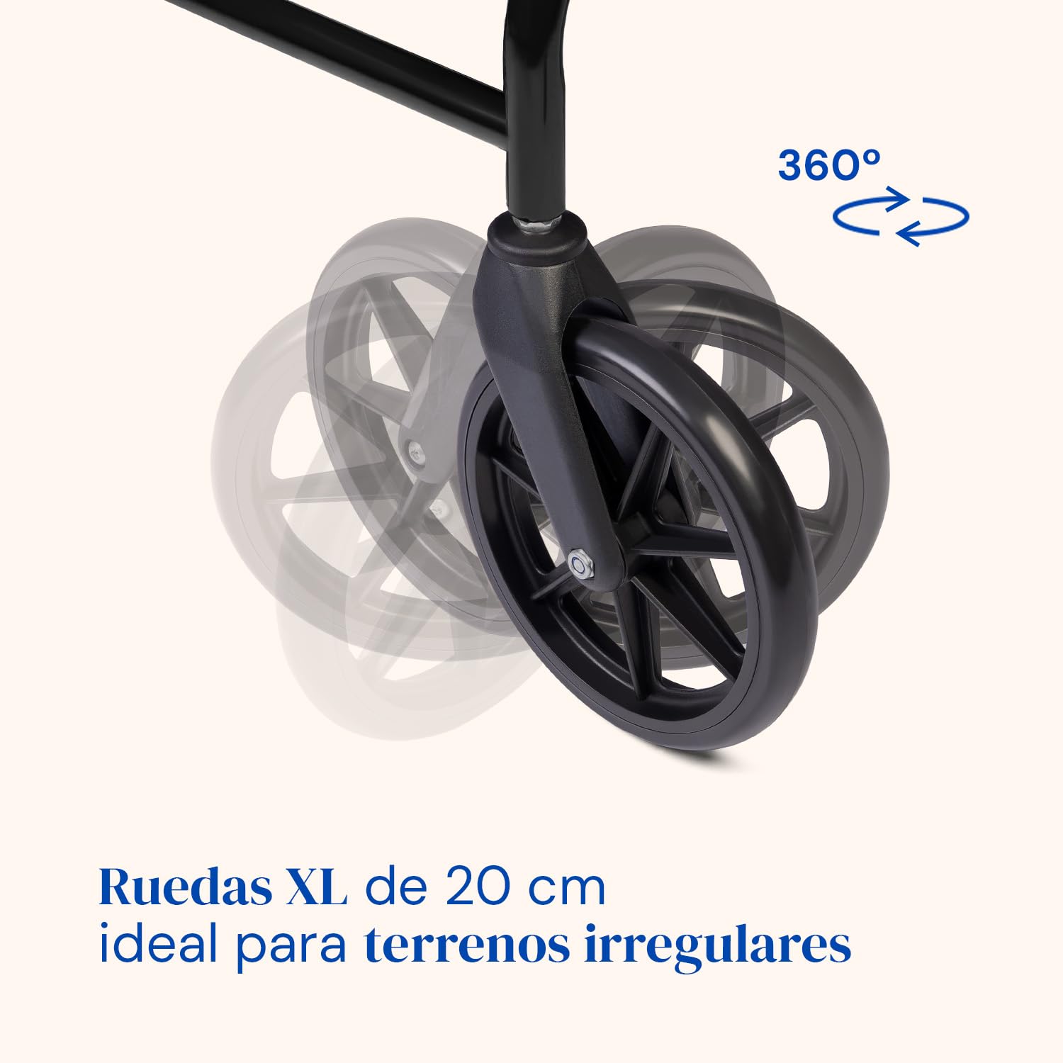 Geriafy Andador Plegable con Asiento y Respaldo Lambda Max Rollator 4 Ruedas XL 20 cm Cesto Frenos Manetas Caminador Ligero Regulable Altura Negro