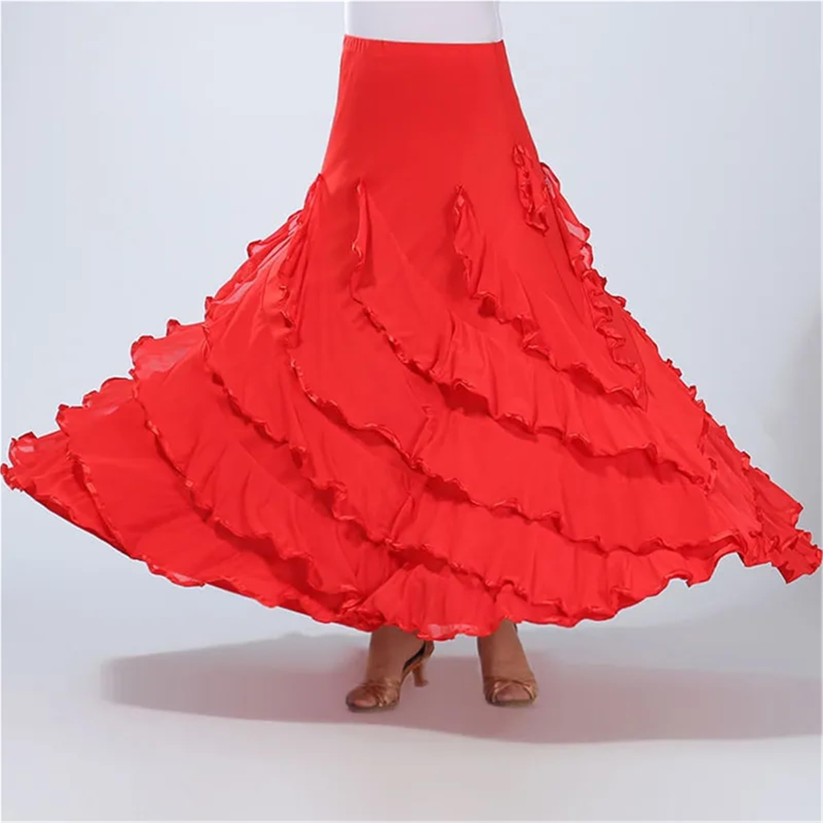 Flamenco Vestito 720 Costume da ballo flamenco, gonna, abito lungo, donna, valzer moderno, standard, tango, abbigliamento, abiti spettacolo