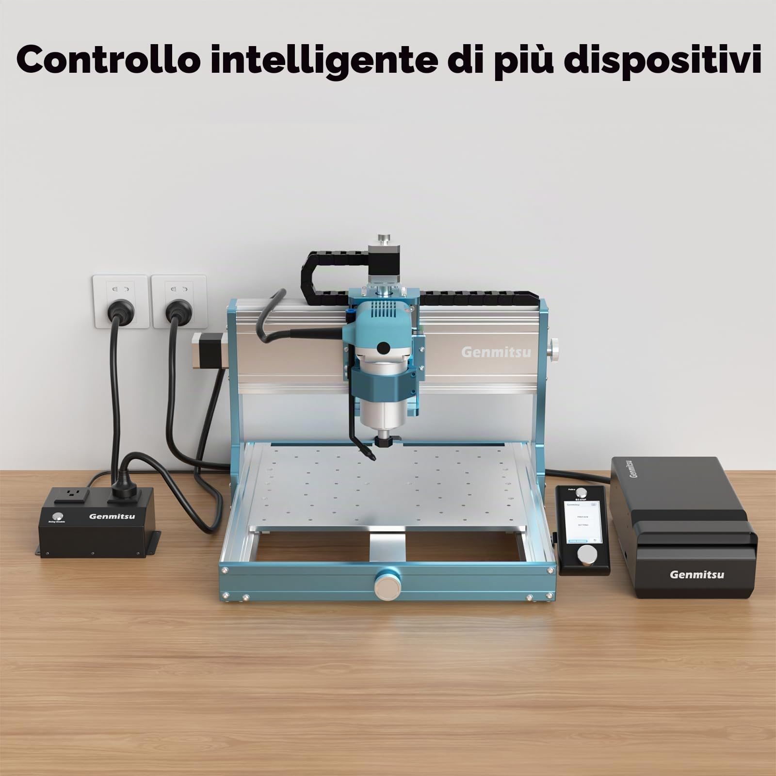 Genmitsu iMaticBox Interruttore modulo relè per macchine router CNC, interruttore relè di controllo segnale PWM intelligente