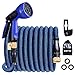 WOVUU Garden Hose Expandable 100FT,Flexible Durable Water Hose with 10 Spray Hose Nozzle/Self-Locking Leakproof Self-installion/Lightweight No-Kink/3750D Fabric/3-Layers Latex/3/4 Solid Brass