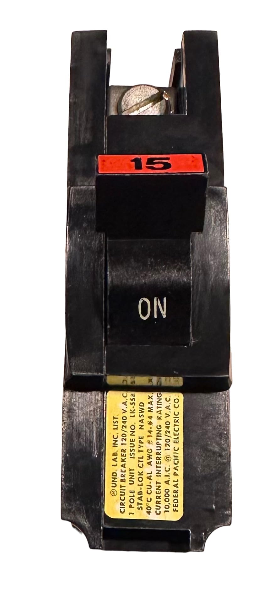 1- FEDERAL PACIFIC FPE NA115 15A 120V 1P thick style 15AMP