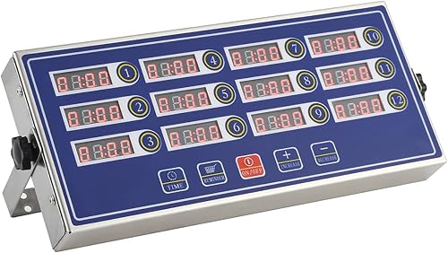 S2SQURE Temporizador digital de cocina comercial de 12 canales, temporizador de restaurante, pantalla LED HD es un buen ayudante para cocina de disponible en Yaxa Colombia