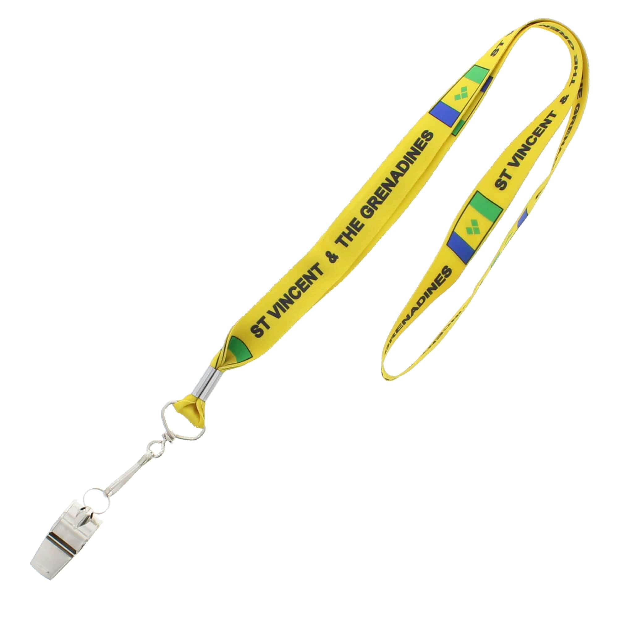 Zac's Alter Ego Unisex Yellow Metal Whistle On St. Vincent & The Grenadines Lanyard