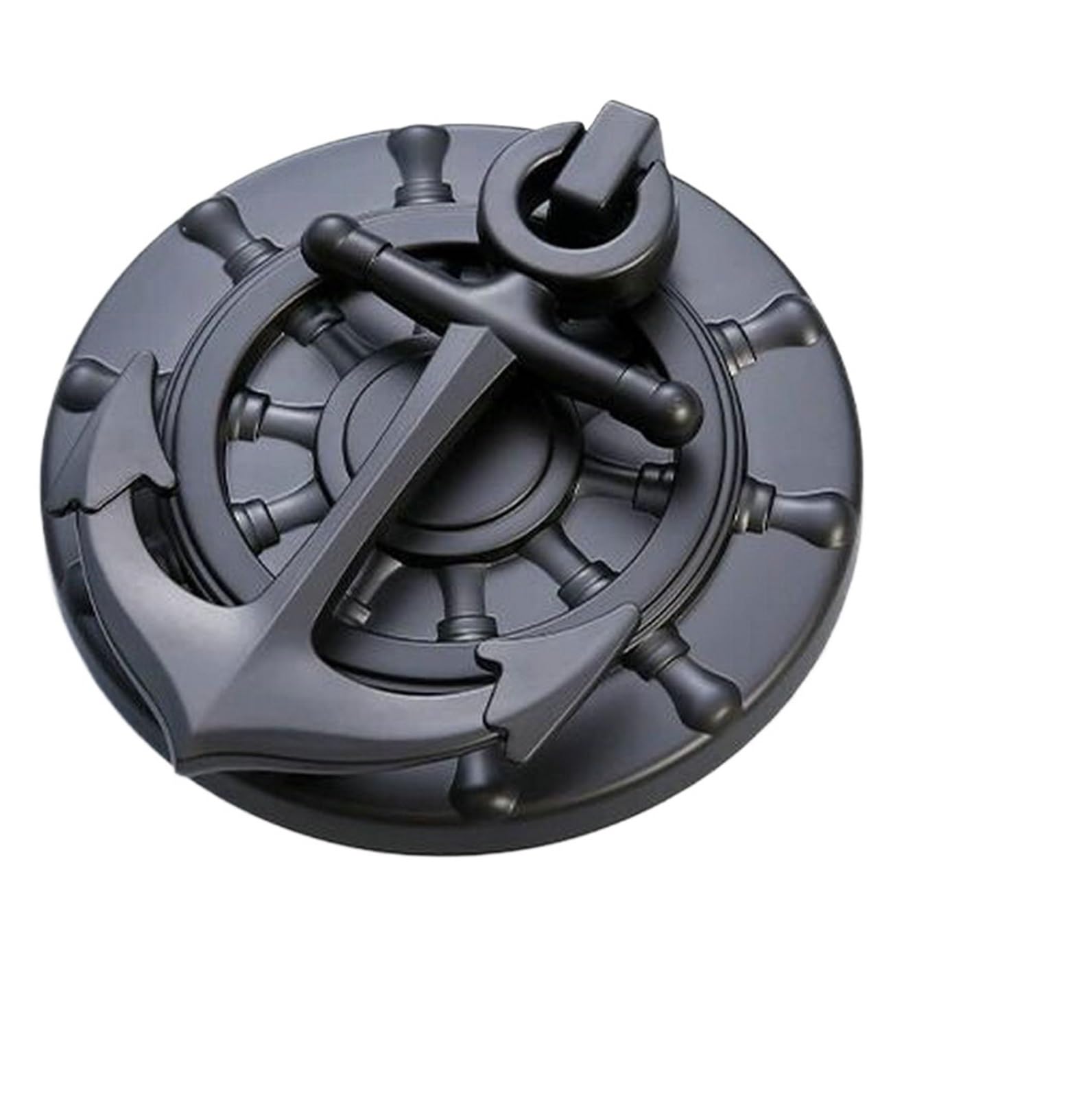 Heurtoir de Porte Poignée de heurtoir de Porte d'ancre de Bateau Antique pour la Porte d'entrée(Negro Pearl)
