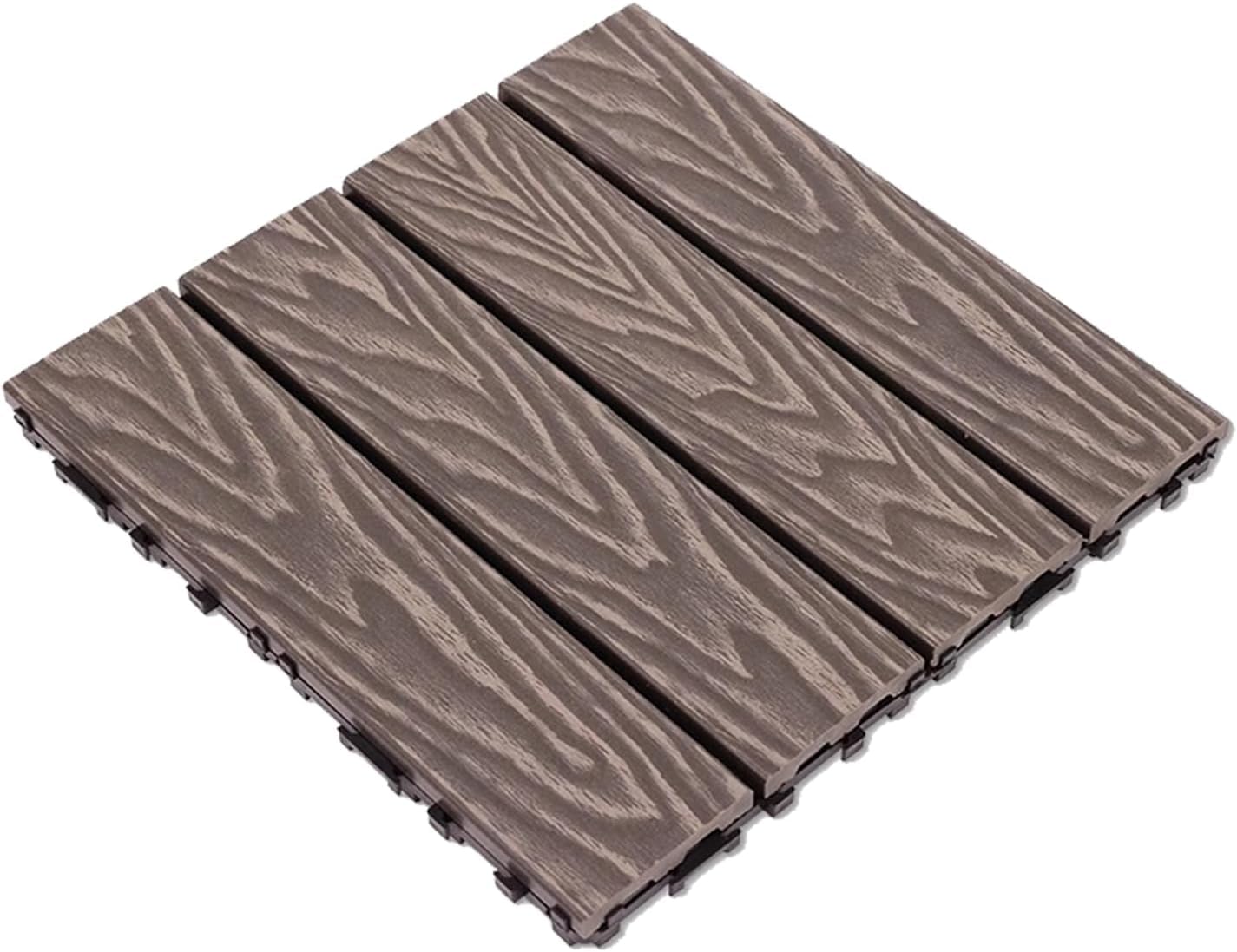 Baldosas de cubierta entrelazadas compuestas madera y plástico
