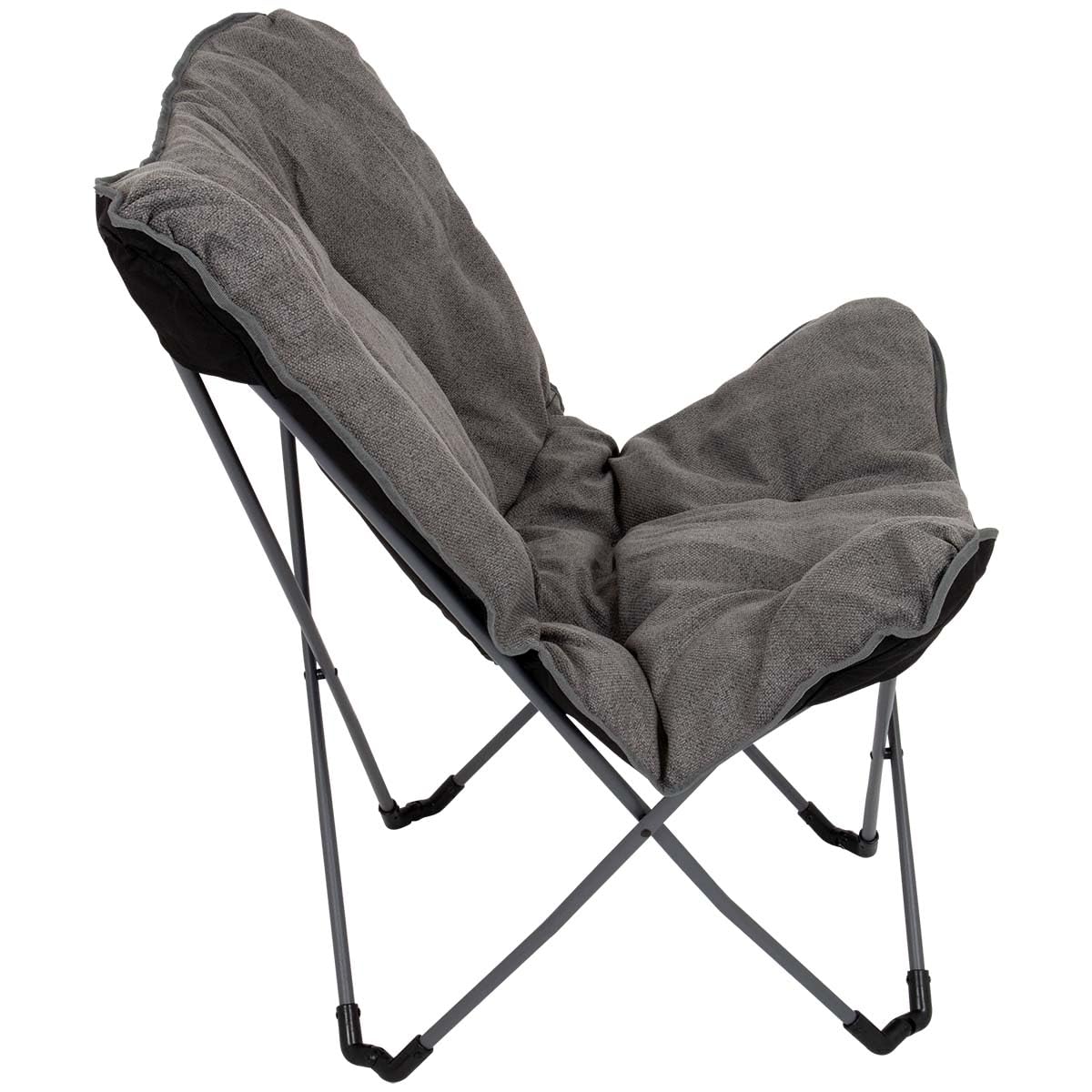 BO-CAMP BC UO Silla mariposa Grainger L gri per campeggiatori e outdoor, per comfort e praticità all’aperto