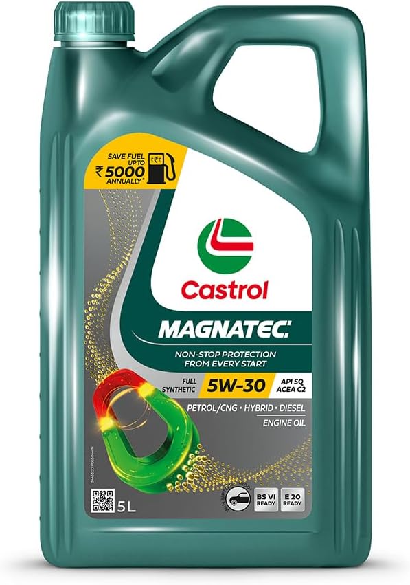 Castrol MAGNATEC 5W-30 Fully Synthetic Premium Engine Oil for Cars 5 L