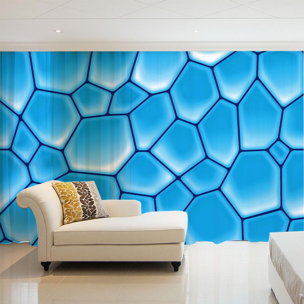 Rideau voilage abstrait pour chambre adulte et salon lumineux et chaleureux