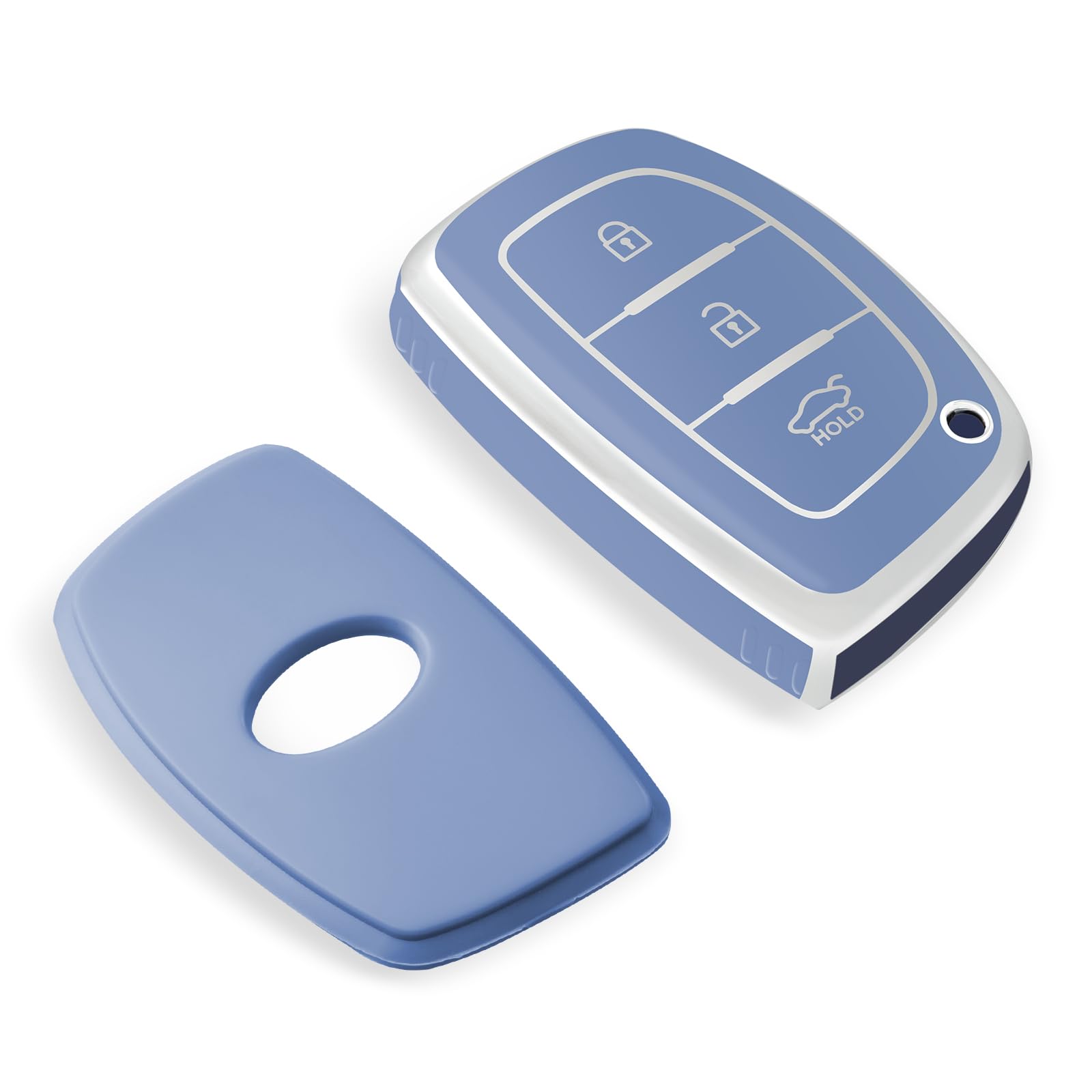 Coque En Cuir Pour Clé Télécommande, étui Pour Clé De Voiture à 3 Boutons Pour Hyundai IX25 IX35 I20 I30 I40 Hb20 Santa Fe Creta Solaris 2017