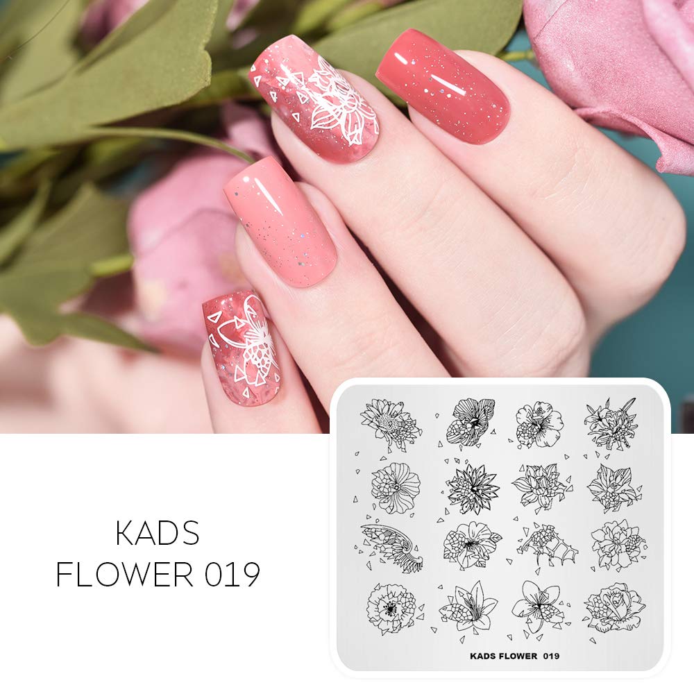 Alexnailart Nail Plate Stamp Plate Flower Multi-Pattern Stamping Template Print Image Manicure Printing Tool - Image 3