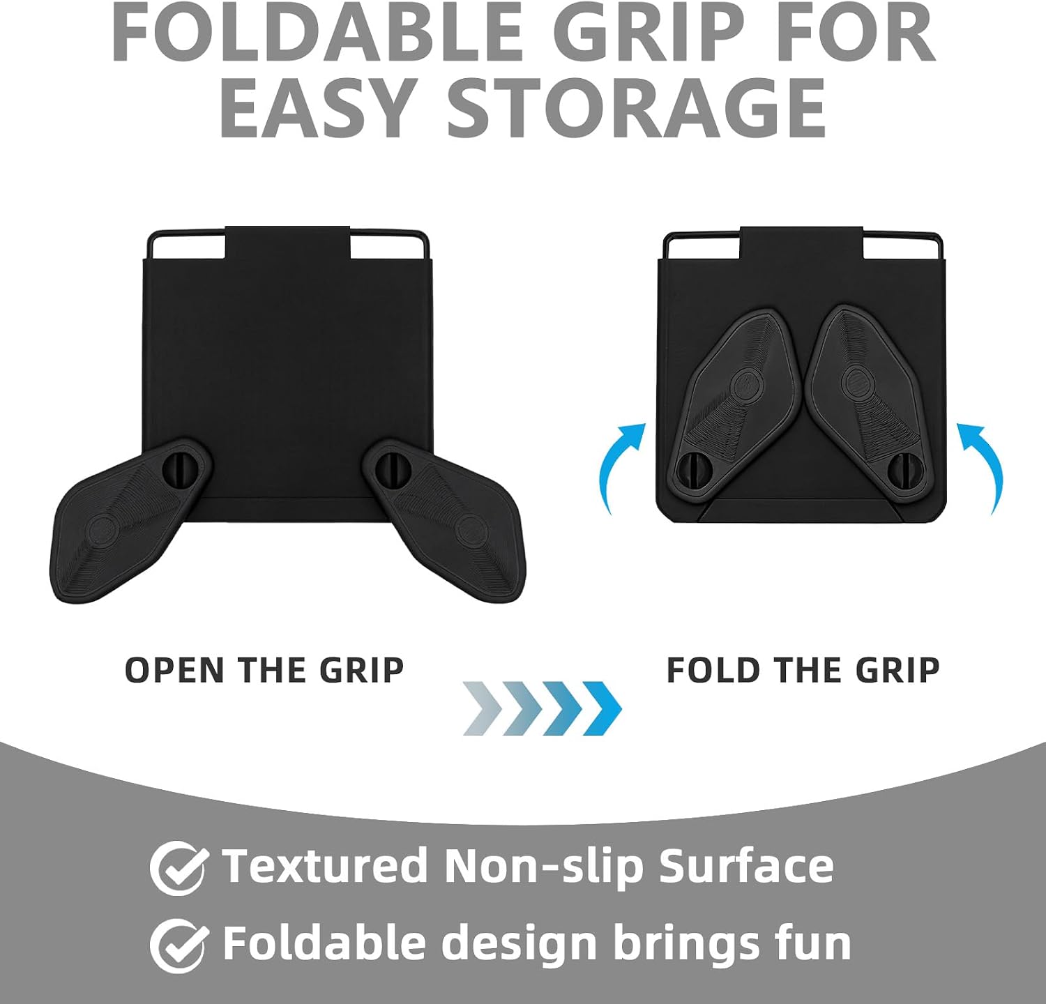Foldable Grip Case Compatible with Anbernic RG SP, PLA Non-Slip Back Cover with Adjustable Handles for Portable Gaming，Orange image 3