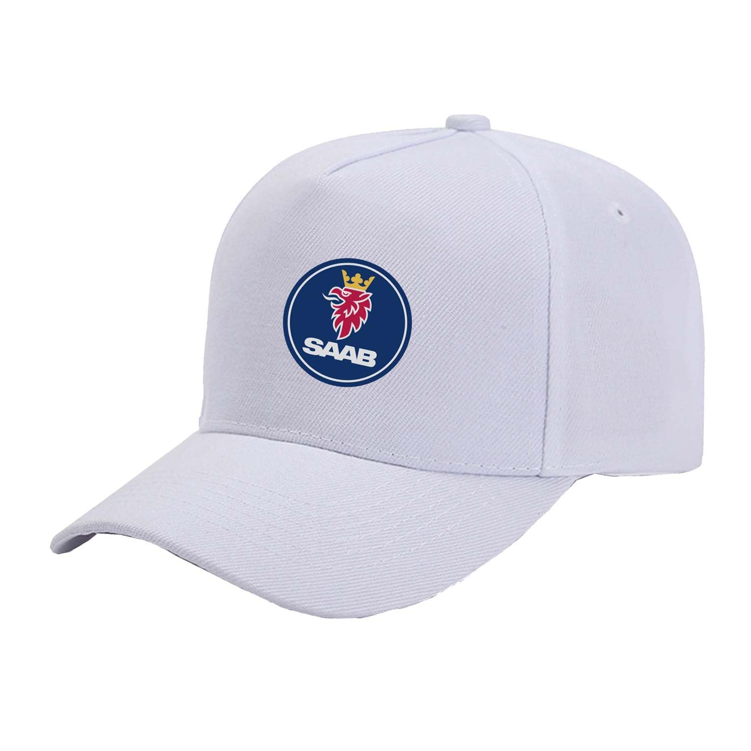 WDGYZZXJ Moisture Wicking Dad Hat for SAAB Plaintone Soft Trucker Hat Ponytail Hole Unisex Baseball Cap Breathable Fitness Ball Cap Adjustable Graphic Snapback Hat-White||One size