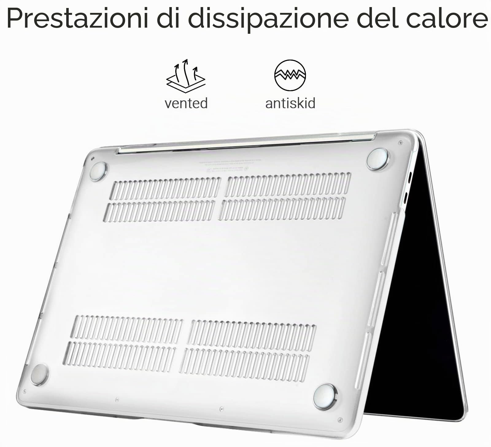 TECOOL Cover compatibile con MacBook Pro 16 Pollici 2020 2019 (A2141) con Touch Bar, Custodia Rigida Protettiva Sottile in Plastica Superficie Liscia, Cristallo Trasparente