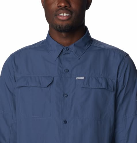 Image of Columbia Men Blue Omni Wick Silver Ridge2.0 Long Sleeve Hiking | Trekking | Camping | Safari Shirt, S