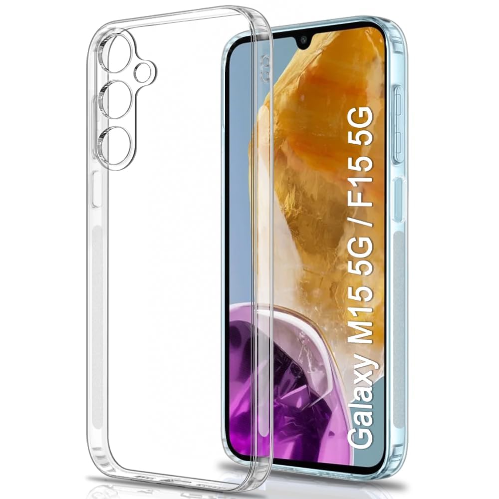 DD SON Premium Ultra Clear Soft Slim Back Cover Case for Samsung Galaxy M15 5G / F15 5G with Camera Protection and Dust Proof Transparent Back Cover (Silicone, Transparent) (B094VQ8VFN) Amazon Price History, Amazon Price Tracker