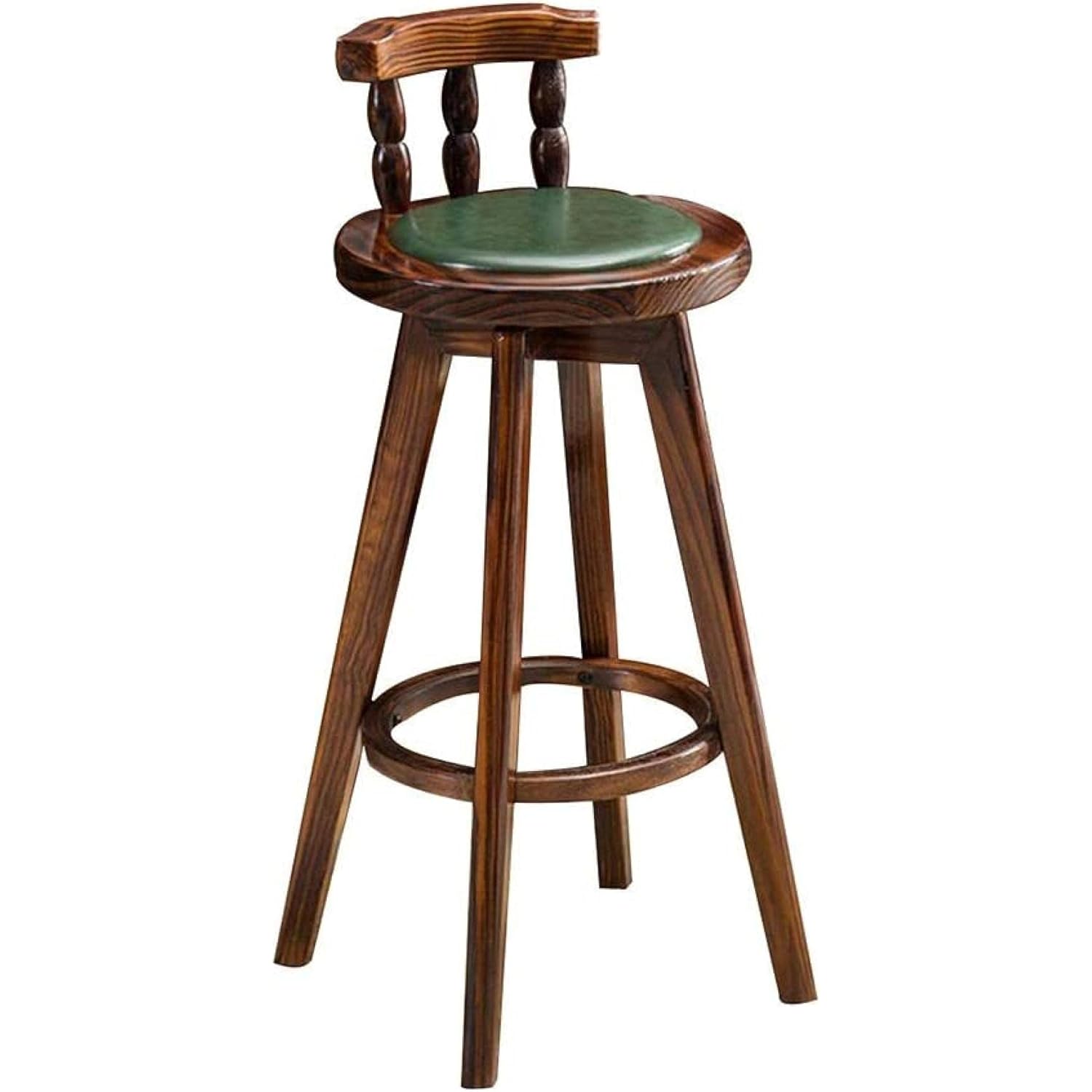 Bar Stools Solid Wood Breakfast Bar Retro High with PU