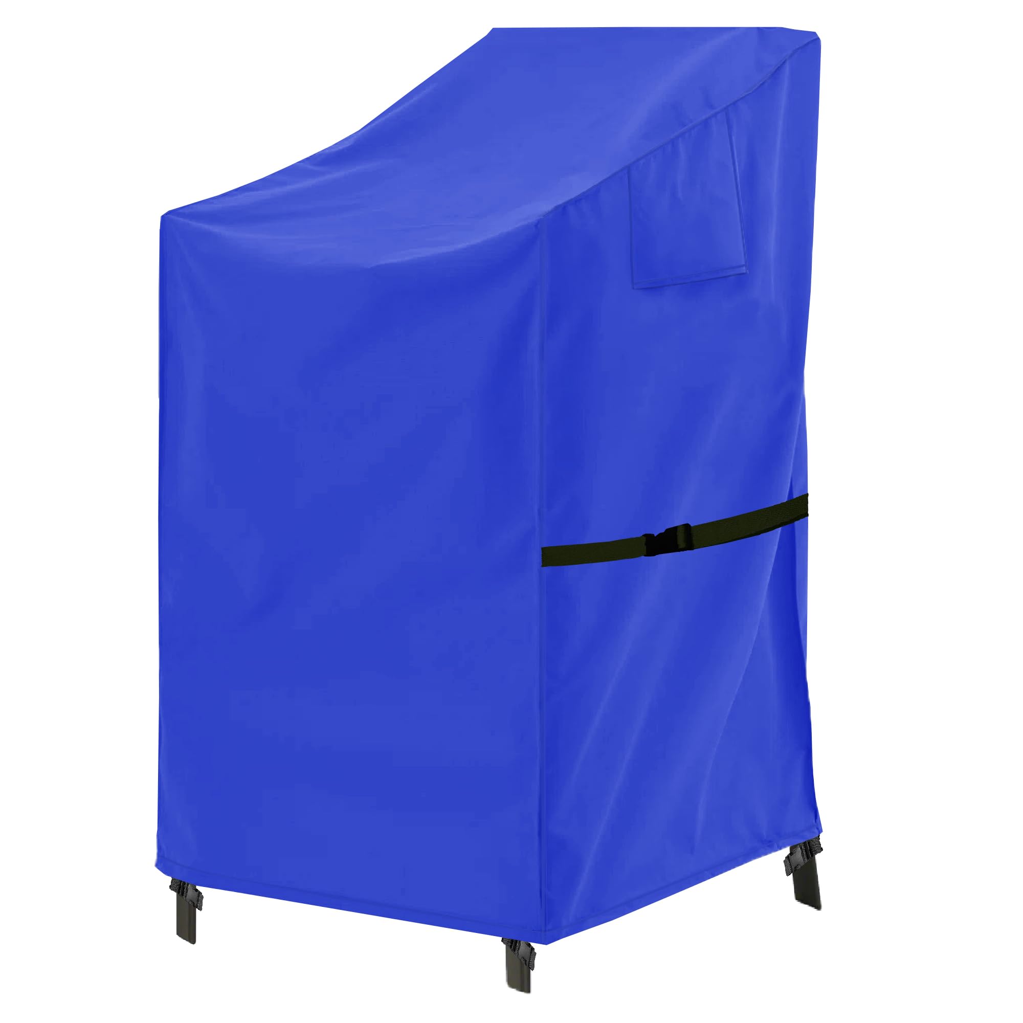 OUTTDID Gartenstühle Abdeckung Wasserdicht, Stapelstühle Abdeckung Winterfest 600D Oxford Gewebe Winddicht Anti-UV Schutzhülle für Gartenstuhl Stapelstuhl mit Belüftungsöffnungen - 71x91x80/120cm