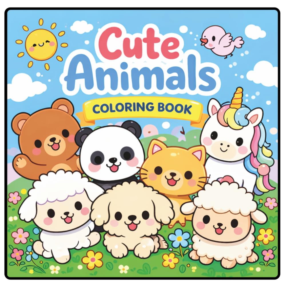 CUTE COZY KAWAII: ANIMALS COLORING BOOK
