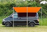 Kann einfach in 6 Minuten installiert werden, um einen 8 Quadratmeter großen Schatten- und Schutzplatz zu kreieren.