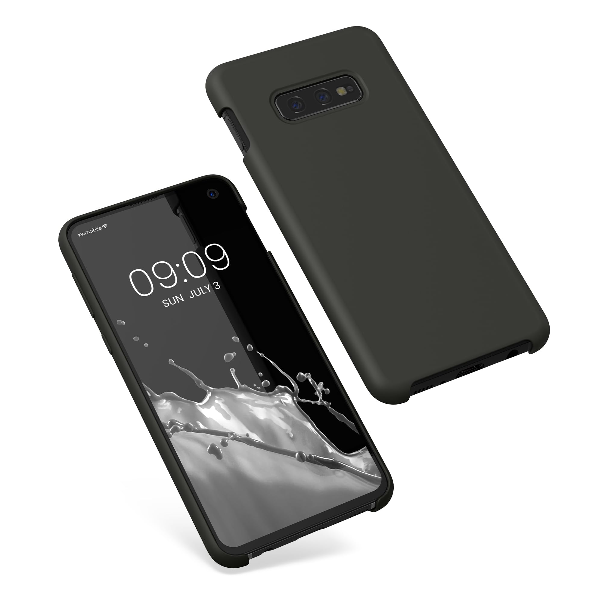 kwmobile Case for Samsung Galaxy S10e Case - Soft Cover - Shockproof Silicone - Wireless Charging Dark Grey — view 8