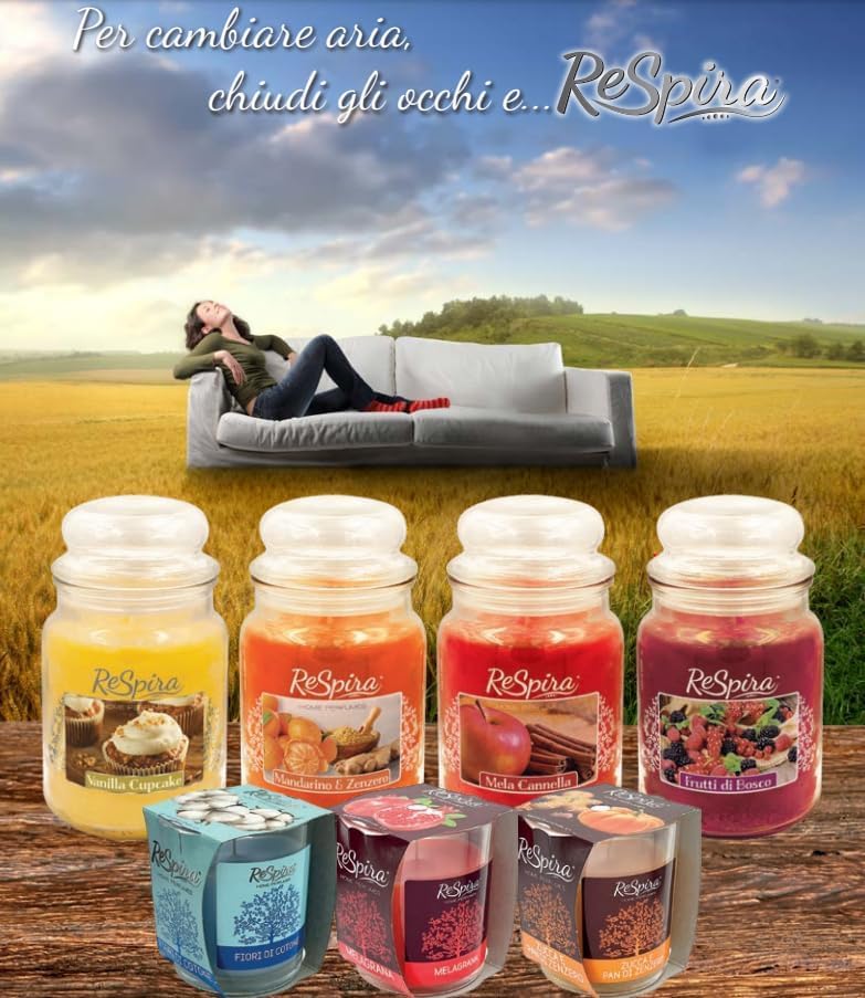 Candela Profumata In Giara - Arancio Cannella 510gr, Cera Vegetale, Stoppino Legno Scoppiettante, Made In Italy - Foto 11