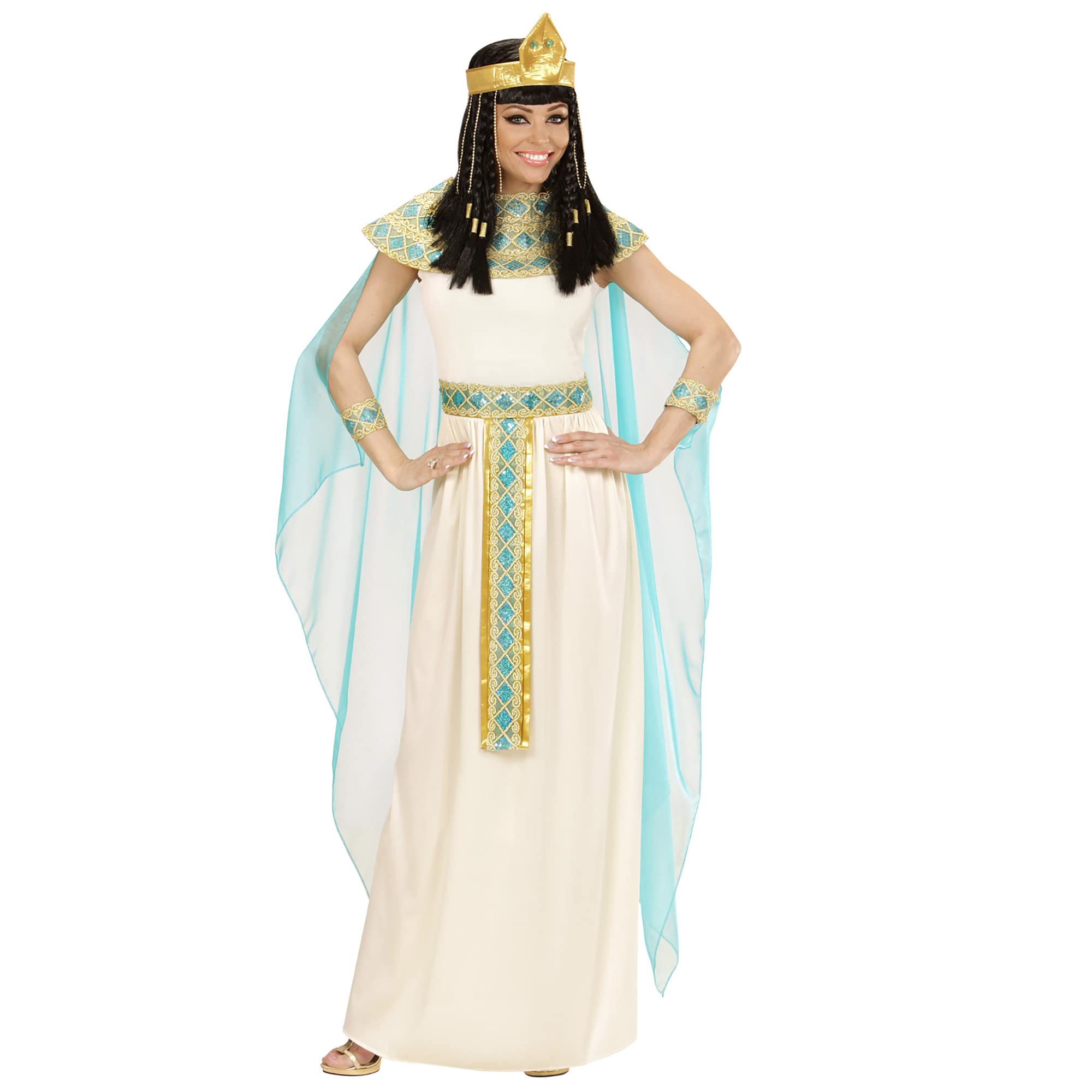 W WIDMANN MILANO Party Fashion - Kostüm Cleopatra | Kleid mit Zubehör, ägyptische Königin, Pharaonin, Herrscherin, Göttin, antike Kostüme