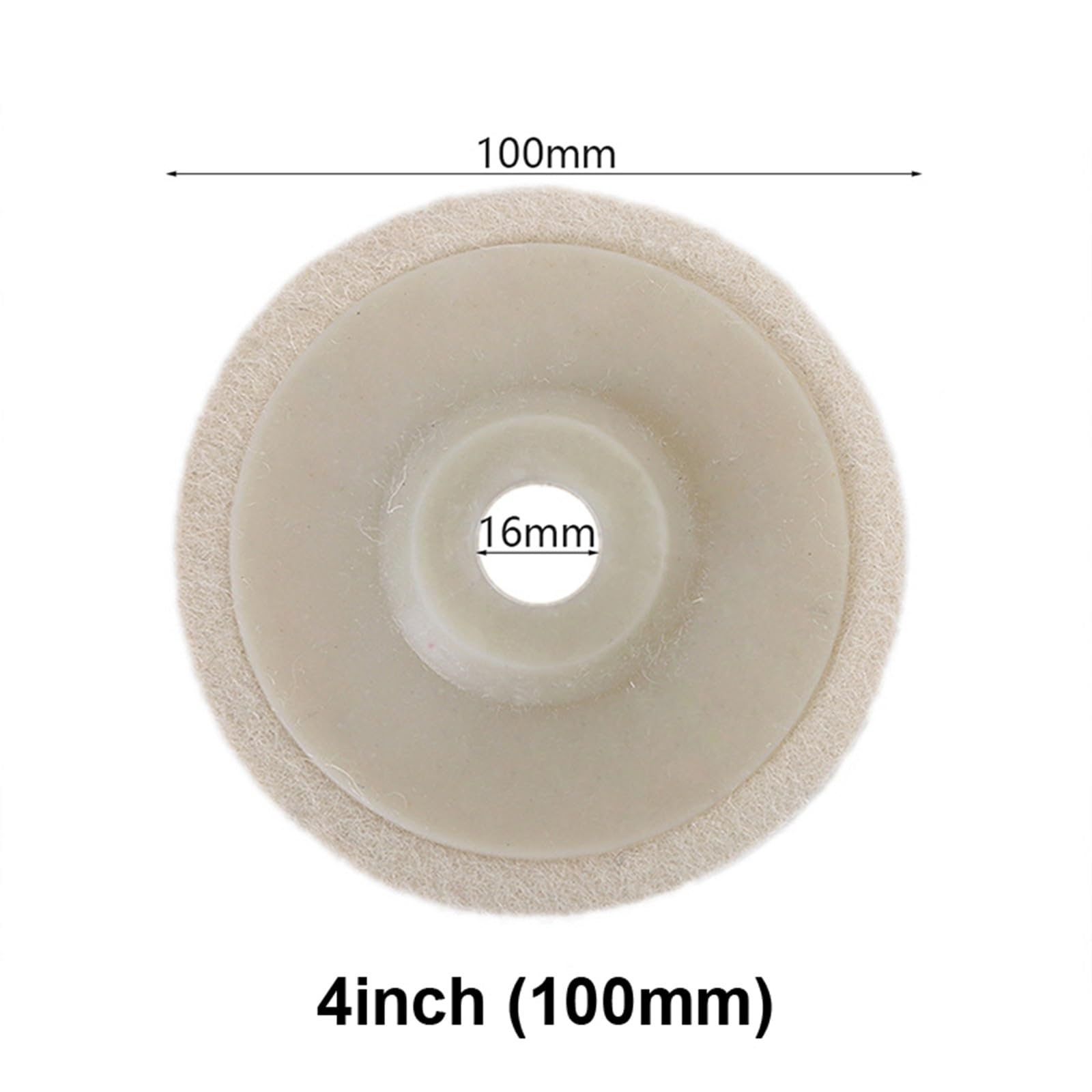 Tarcze Listkowe, Tarcze Polerskie 100 X 16 X 10 Mm Tarcza Z Filcu Wełnianego Polerowanie Tarcza Polerska/10Pcs/4 Inch (100X16Mm)