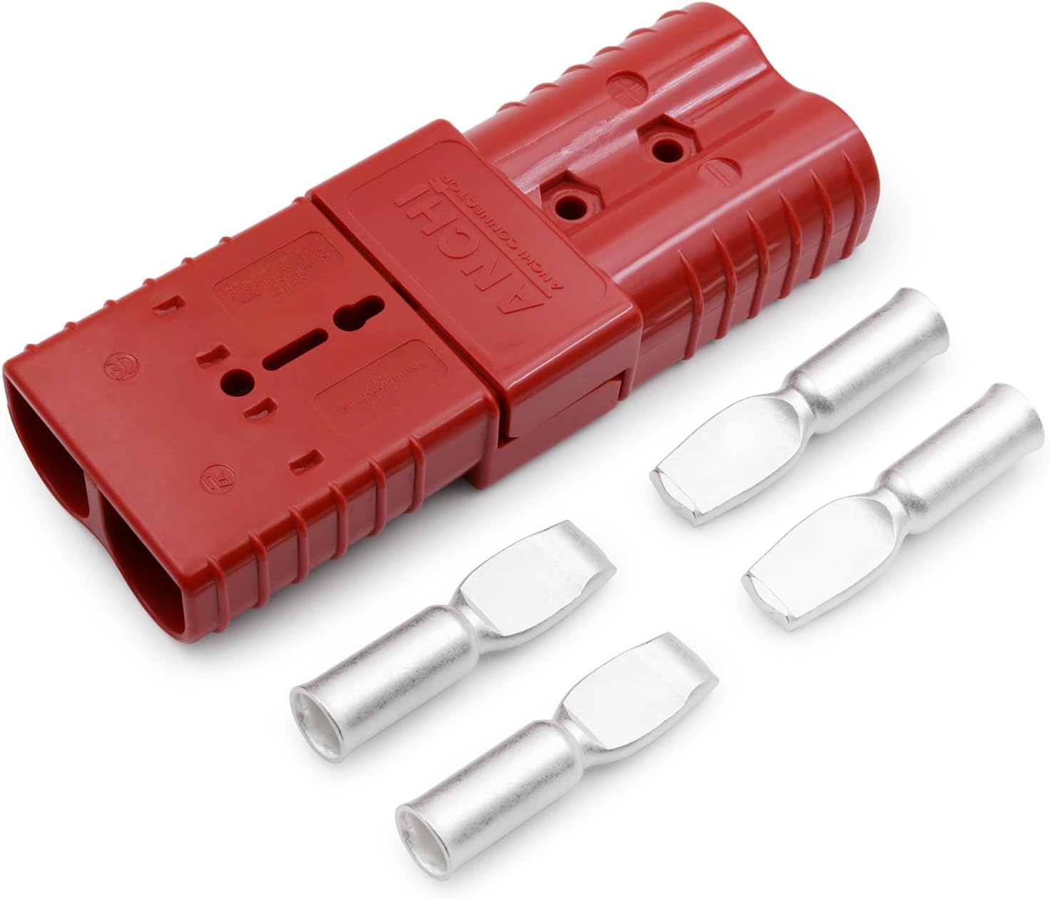 2PCS 350 Amp Connector Plugs 350A Quick Connect Disconnect Connector 2/0 Gauge Wire Harness Plug 600V + 1pc Handle + 2pcs Cover Dust