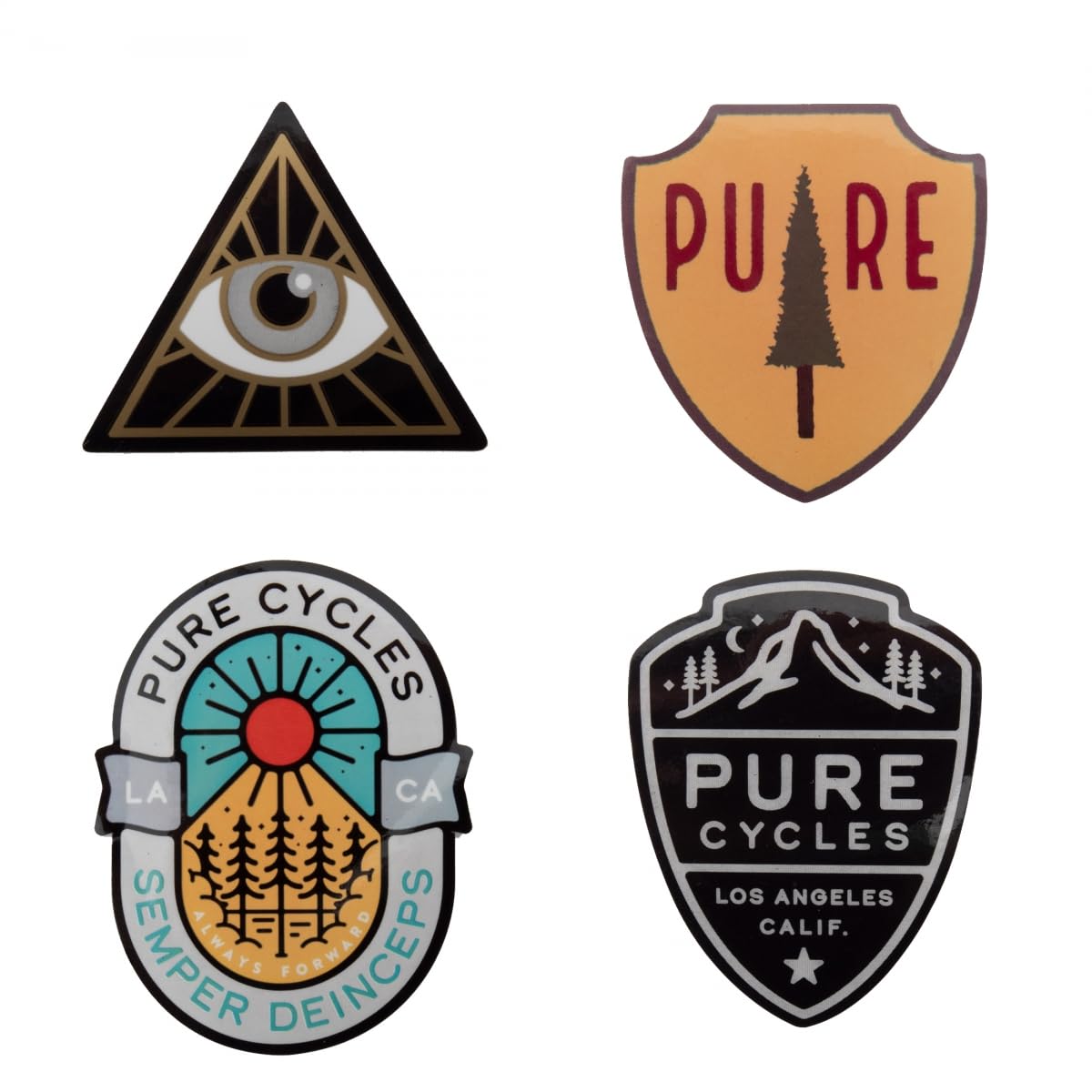 Pure Cycles Decals Pure Assortment #3 Packof4