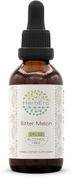 HerbEra Bitter Melon, Concentrated Liquid Drops for Digestive & Vitality Support, Momordica Charantia Dried Fruit, Alcohol-Free Bitter Tincture, Vegan 2 fl oz