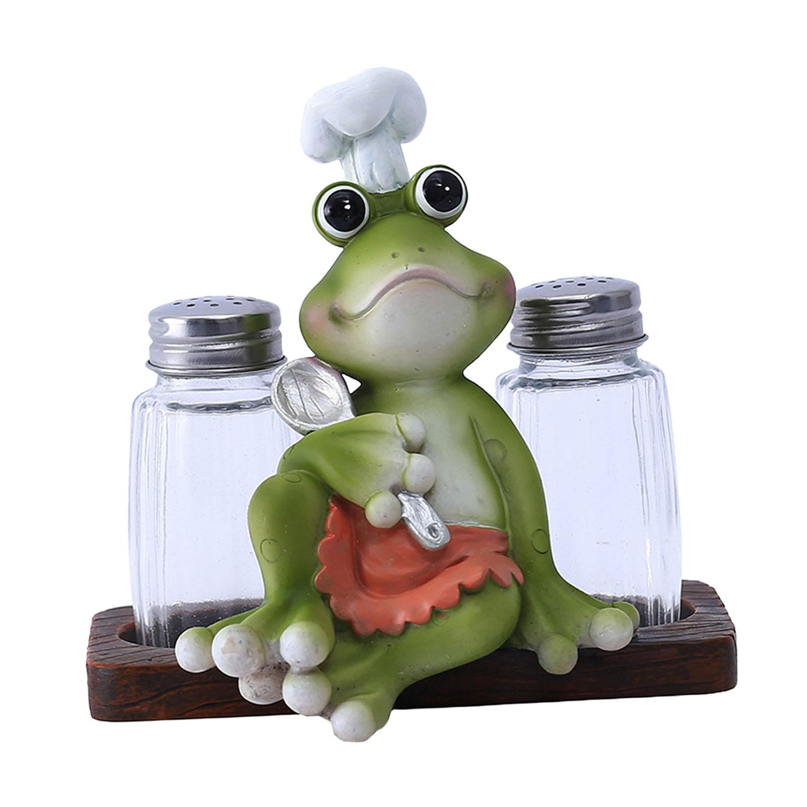 Juego de Salero Y Pimentero, Botella para Especias Duradera, Estatua Decorativa de Cocinero, Linda Estatua Decorativa, Organizador de Especias