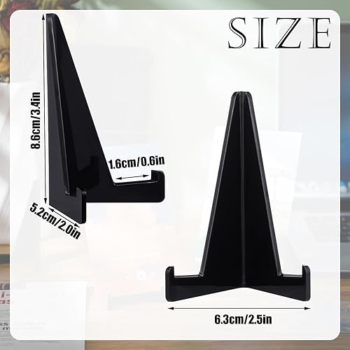 Miniatura 8 de Bucherry 20 soportes triangulares de caballete de acrílico para exhibición, mini portarretratos para fotos, tarjetas, bodas, decoración del hogar,