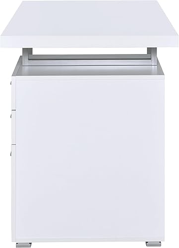 Miniatura 7 de Coaster Home Furnishings Brennan 800325 - Escritorio moderno y contemporáneo de 3 cajones con cajones para computadora, mesa de estudio, archivador