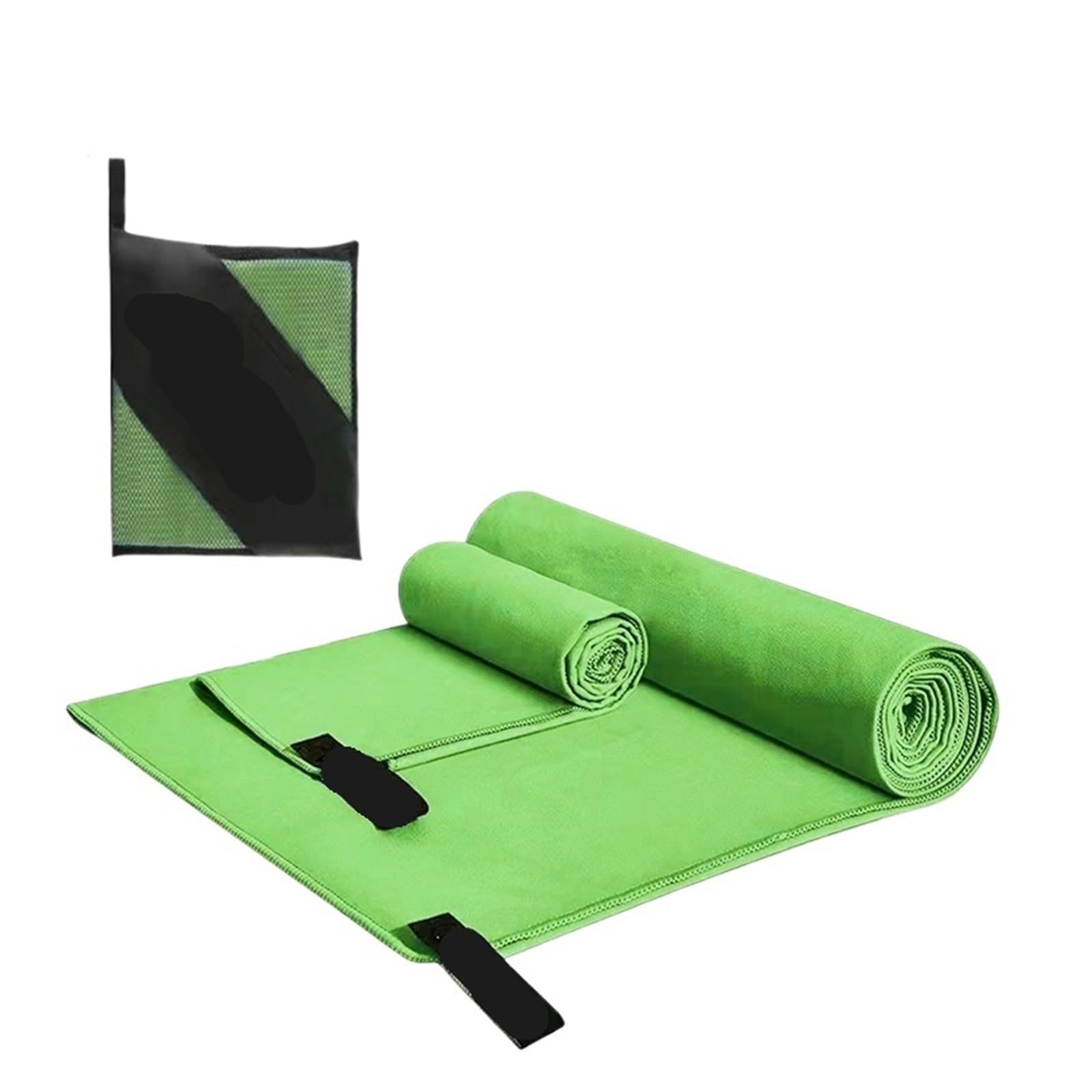CHTKAGV Thickened Ultra-Soft Microfiber Towel, Portable Sports for Gym, Swimming, Yoga, and Beach(B-Green,80X160CM)