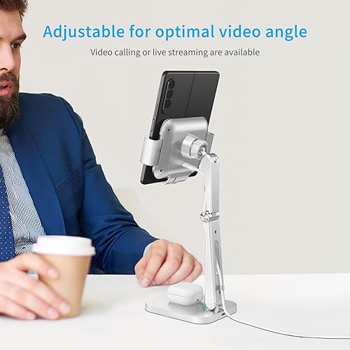 Miniatura 7 de Soporte de cargador inalámbrico para Z Fold 6543, 3 bobinas Estación de carga 2 en 1 para Samsung Galaxy Buds 2 ProPro  2  Live y Z Fold Series