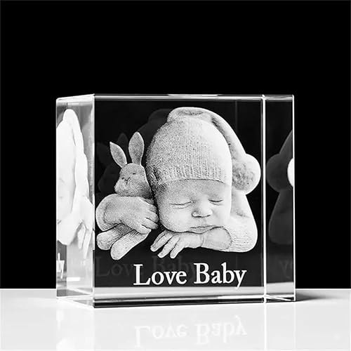 Miniatura 6 de Customized Crystal Family Lovers Photo Album Image Laser Photo Frame With Led Base for Wedding (5 * 5 * 8CM)