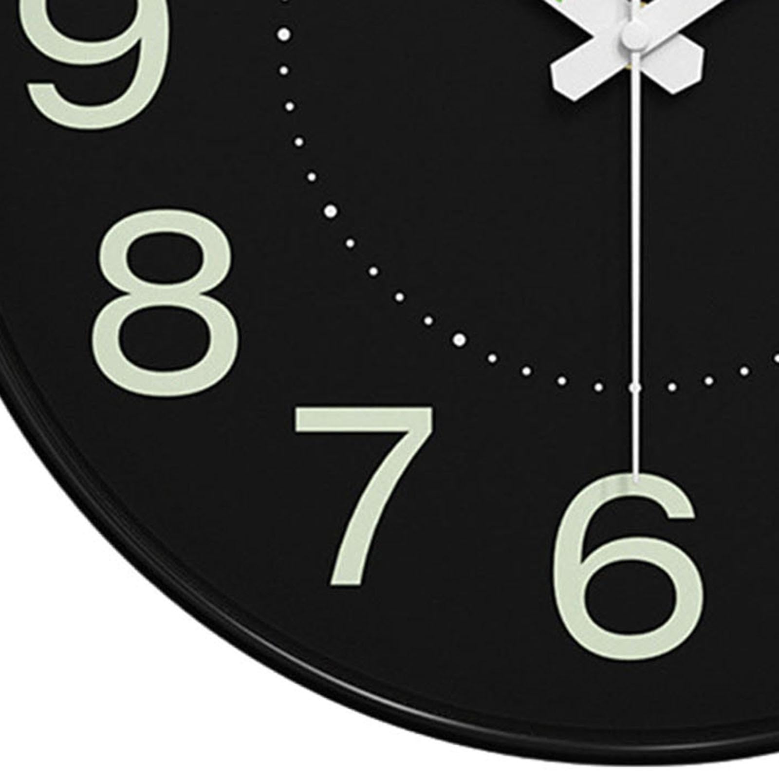 Reloj Moderno de Pared con Función Luminosa en Números Y Manos Material Resistente de PP Y Vidrio Adecuado para Decoración de Interiores en Casa, Estilo a, Individual