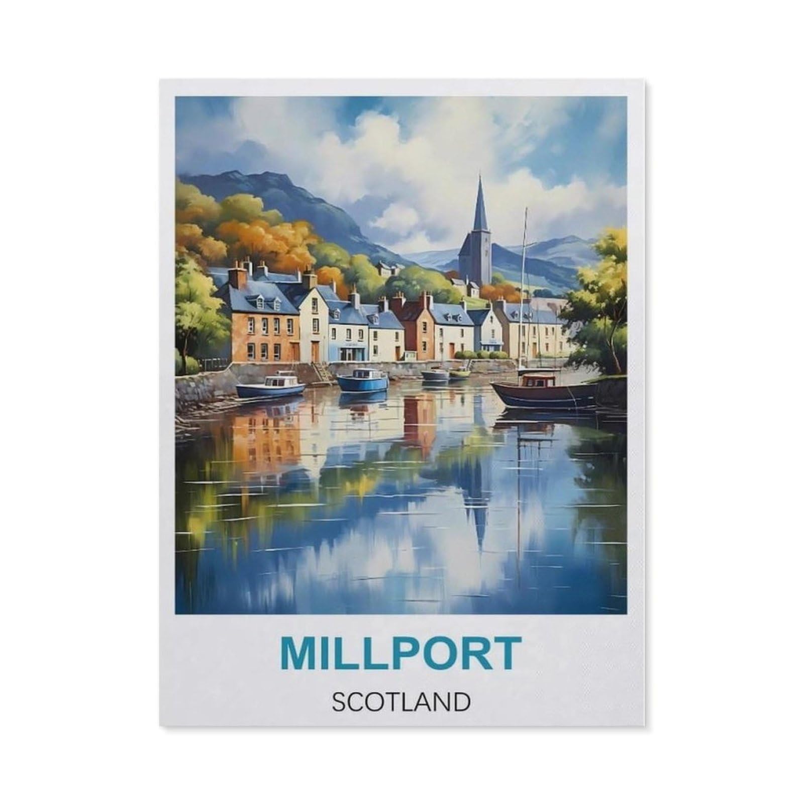BEAYODKP 5D DIY Diamond Painting，Millport Scotland（30 x 40 cm）