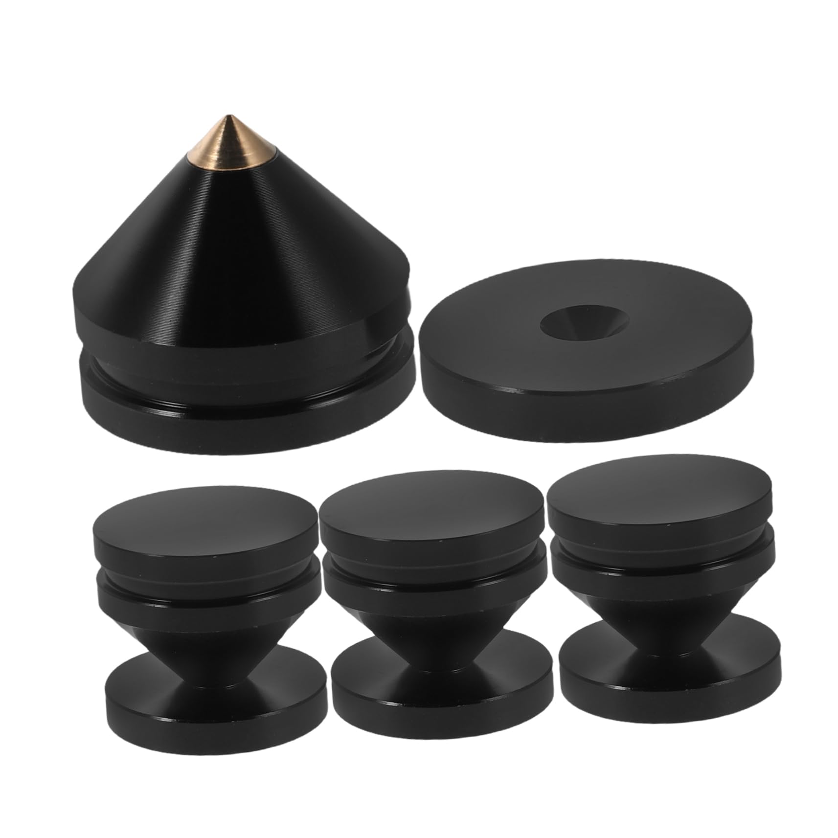 4 Sets Speaker Spikes: Shockproof Speaker Isolation Feet Spikes - Anti-Vibration Pads for Audio Equipment Amplifiers CD Players Turntable