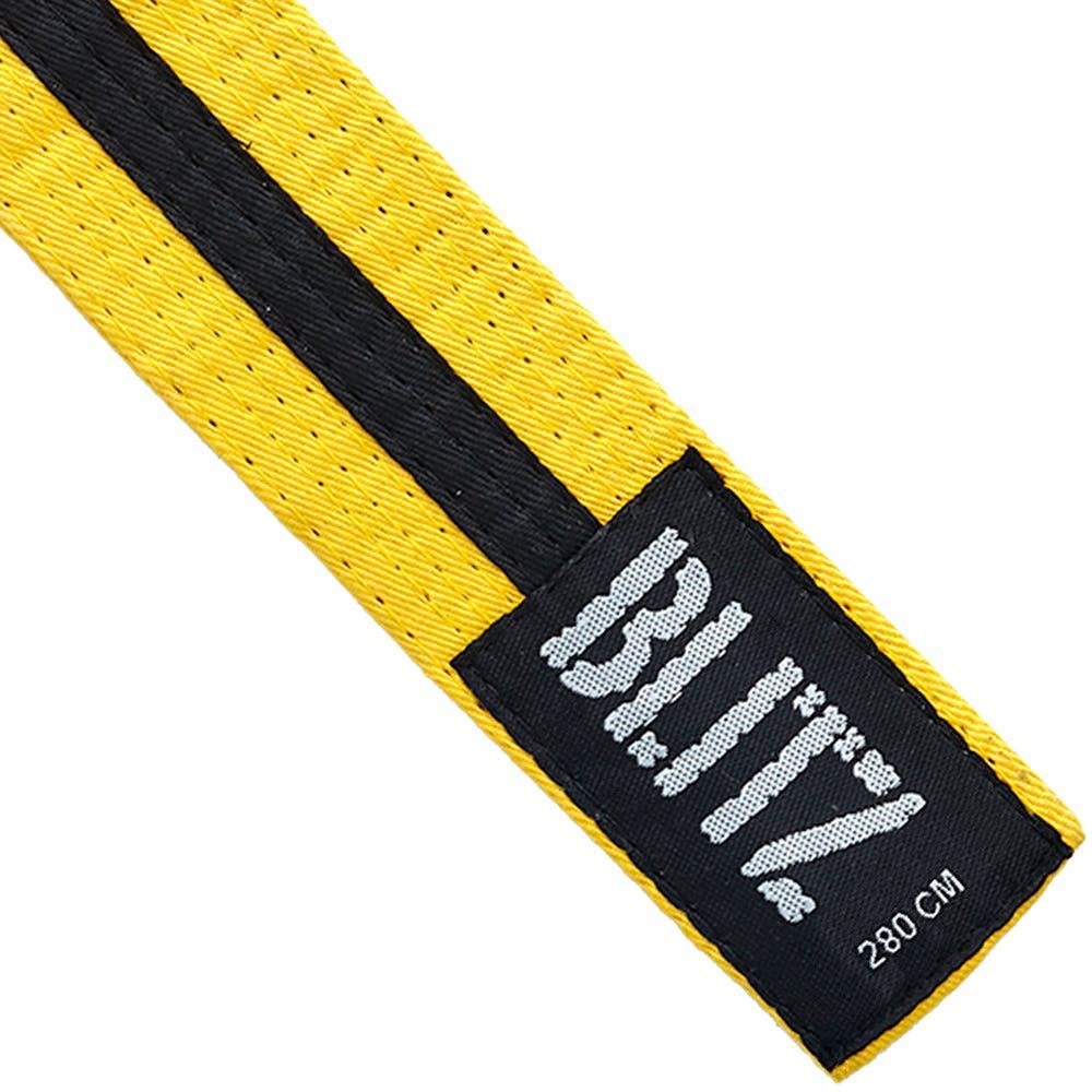 Blitz Colour Belt/Black Stripe - Yellow/Black - 320cm โ image 1