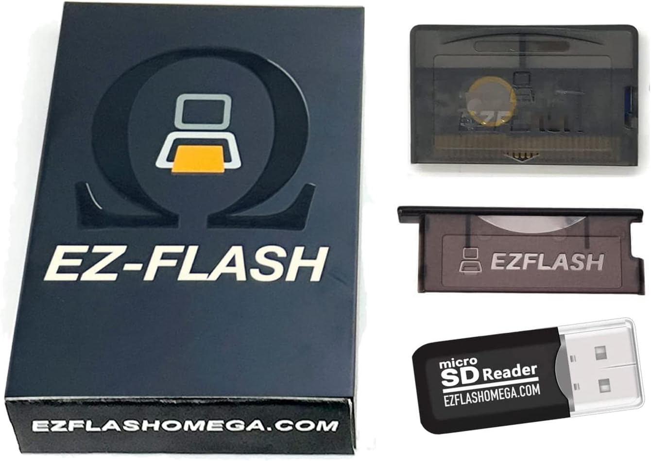 EZ Flash OMEGA Instant Game Loads (Newest Ver of IV/4) 4 Super Card for GBA/GBASP/GBM/NDS/NDSL/IDS/IDSL/MICRO-Better than X5-Supercard, plug-n-play, no game patches required