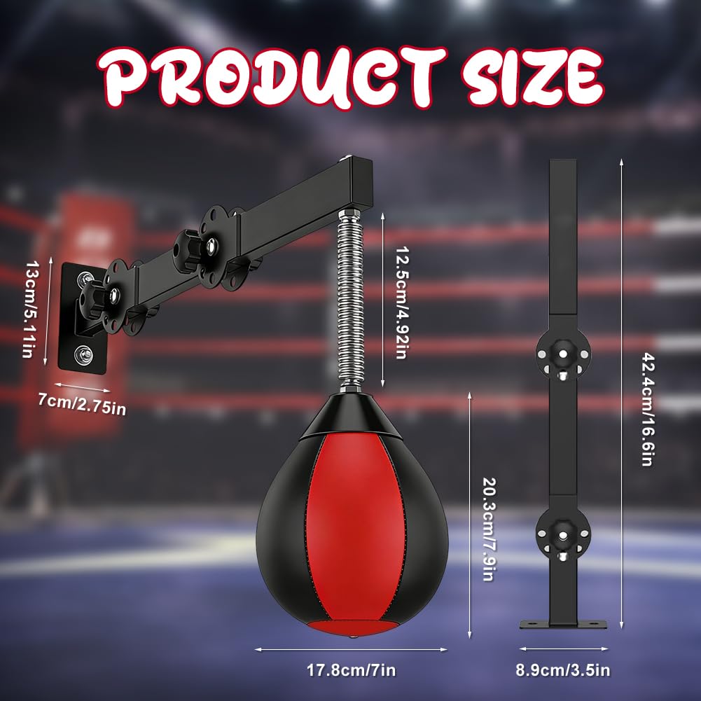 Punching ball - Palla da boxe sospesa, per allenamento rapido, con pompa, regolabile e pieghevole, per bambini, adulti, per palestra, allenamento, antistress
