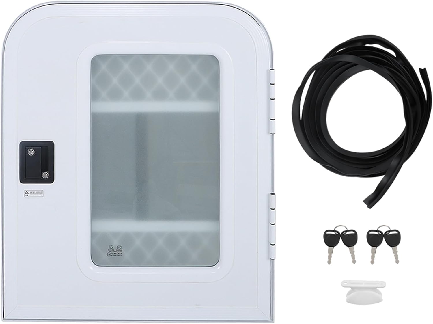 GXYWADY 26 x 32 RV Passenger Side Entry Door Upper Circle Lower with Screen Door Window Installation Opening Size 660 x 812MM