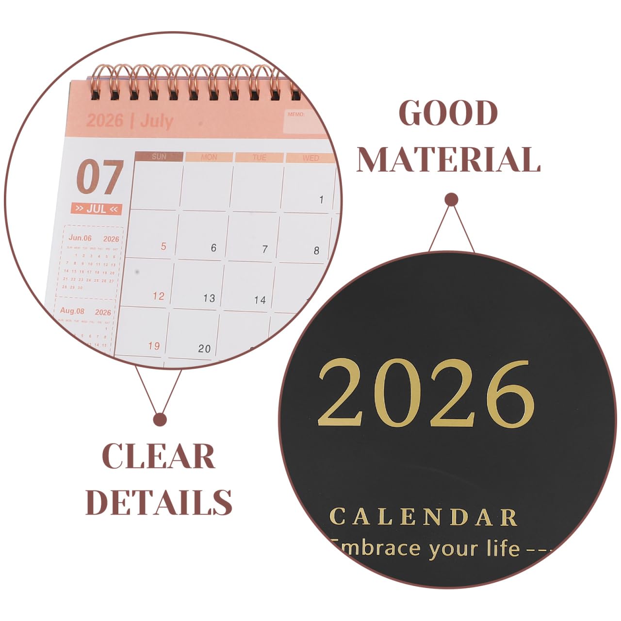 Petit Calendrier De Bureau : Mini Calendrier 2026, Planificateur
