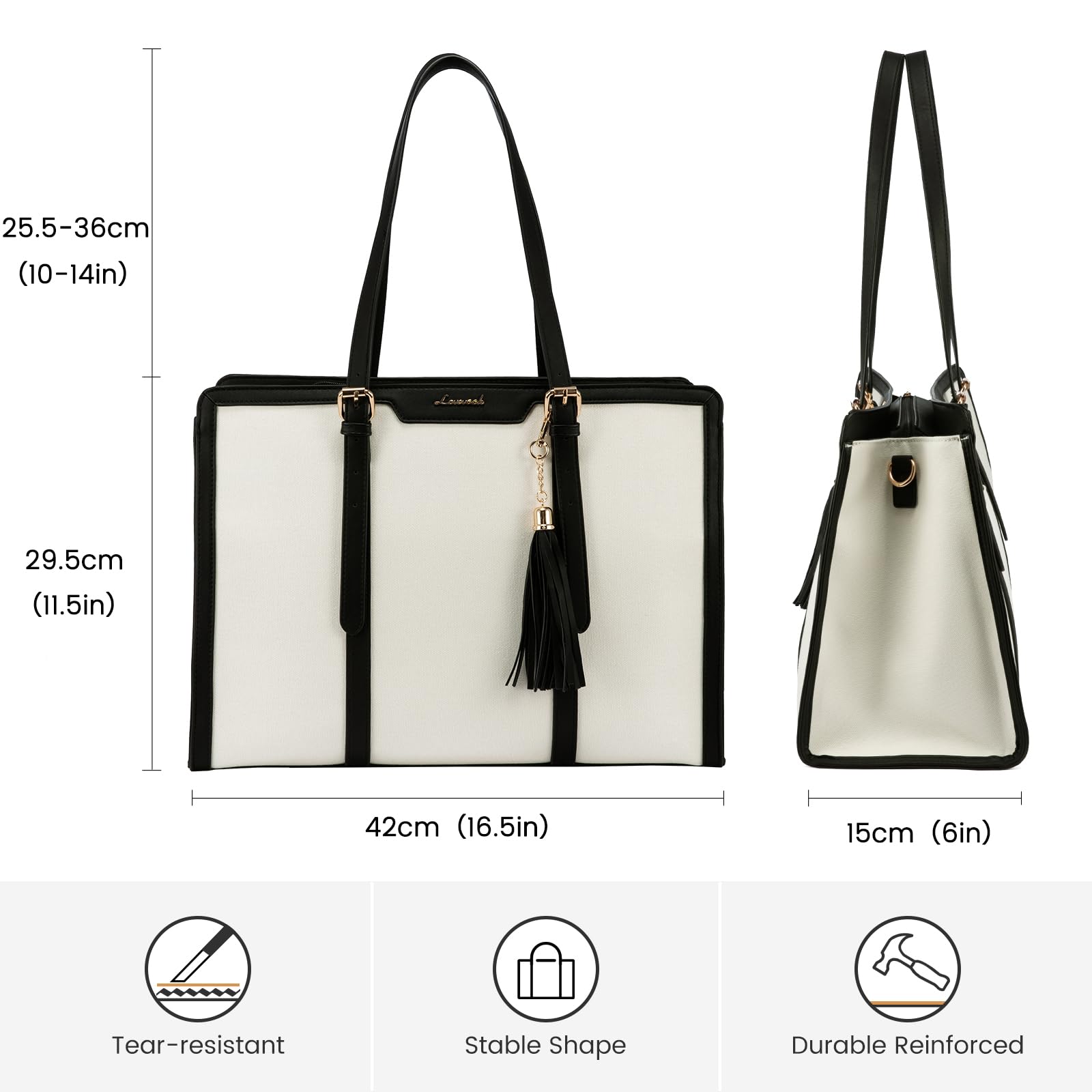 LOVEVOOK Borsa Donna Grande Tote Bag da Lavoro Università Elegante