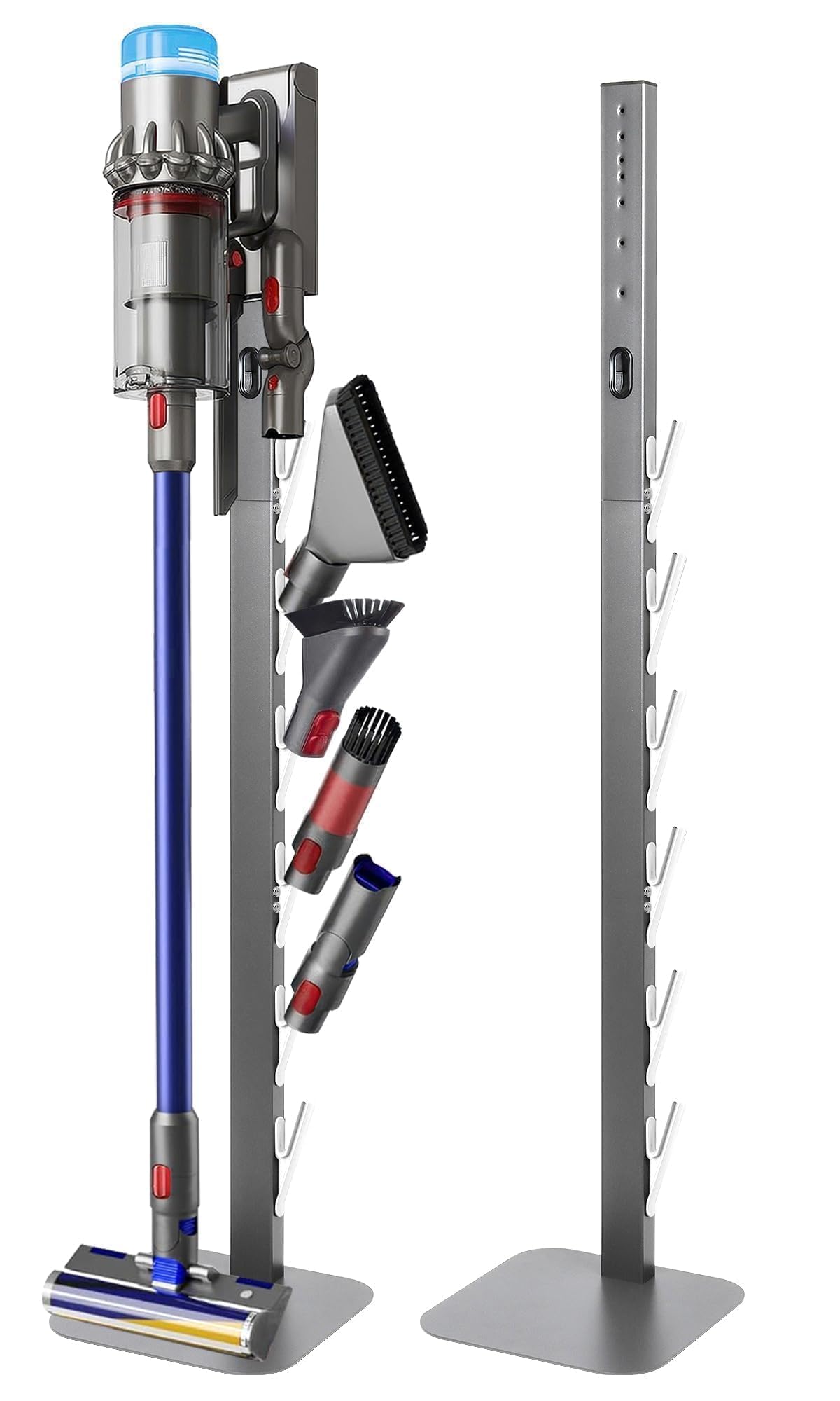 Kukikan Vacuum Stand Holder for Gen5 V8 V15 V12 V11 V10 V7 V6, Metal Floor Docking Station with Built-in Cord Management